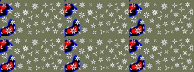 Küçük çiçekli şirin bir desen. Çiçek ve yapraklı çiçek deseni. Raster illüstrasyonu.