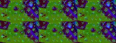 El çizimi Raster çizimi. Çizim çiçek deseni duvar kağıdı, web sitesi arka planı, ambalaj kağıdı, davetiye, broşür, afiş veya web sitesi için kullanılabilir. Parlak elementlerin.