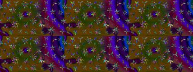 Küçük çiçekte hoş bir çiçek deseni var. Kahverengi renkler ve parlak çiçekler üzerine soyut çizim deseni. Çiçek elementli zarif raster dokusu..