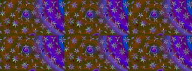 Renkli Bahar Teması eskiz kalıbı. Süslü kumaş deseni. Raster illüstrasyonundaki çiçek desenli çizim. Düz Çiçek Elementleri Tasarımı.