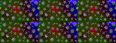 Botanik çizim kalıbı. Raster deseni. Suluboya etkisi. Organik elementler.