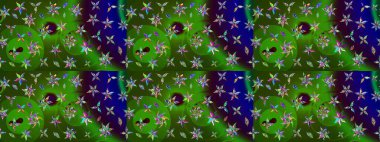 Güzel kumaş deseni. Raster suluboya deseni, narin çiçekler, yeşil çiçekler, tebrik kartı şablonu..