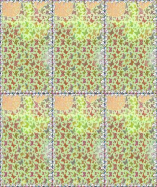 Giysi tasarımı için tarafsız arka plan dekorasyonu. Renkli kelebeklerin eskiz geçmişi. Raster illüstrasyonu.