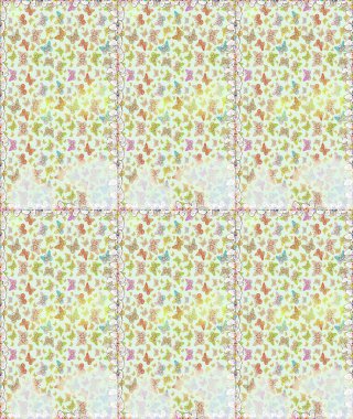 Çizim kalıbı. Tarafsız renklerde güzel renkli kelebekler. Raster illüstrasyonu. Kumaş, tekstil, baskı ve davet için arkaplan.