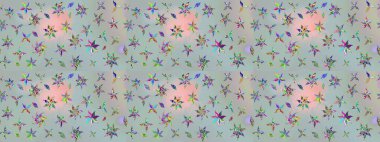 Hediye ambalaj kağıdı, tebrik kartları, posterler ve pankart tasarımı. Raster düz çiçek çizim deseni. Gri renkli çiçekler.