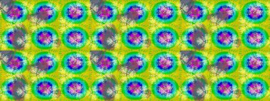 Raster illüstrasyonundaki çiçek desenli çizim. Yeşil renkte çiçekler.