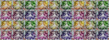 Moda baskısı. Raster illüstrasyonu. Eski model. Suluboya kusursuz desen. Çiçeğin suluboya çizimlerinin mükemmel deseni. Dekorasyon ve tasarım için güzel desen.