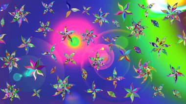 Suluboya etkisi. Raster deseni. Botanik çizim kalıbı. Organik elementler.