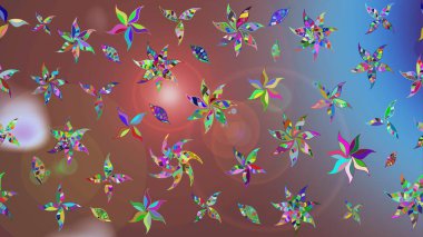 Kahverengi renkte güzel çiçekler, suluboya desenli, duvar kağıdı, kart ya da kumaş için fayanslı eskizler. Raster..