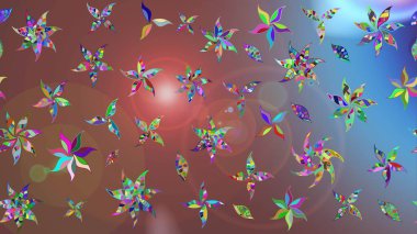 Suluboya çiçekli çiçek deseni. Kahverengi renkli güzel bir tekstil. Raster illüstrasyonu.