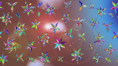 Çiçek rengi eskiz deseni. Raster çiçek izi. Klasik taslak çizimi.