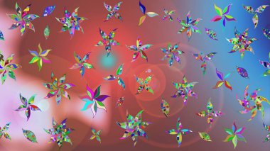 Şirin karalamalı çiçek desenli çizim. El yapımı çiçek ve bitki koleksiyonu. Raster illüstrasyonu. Eskiz tarzı pembe renkler. Raster illüstrasyonu.