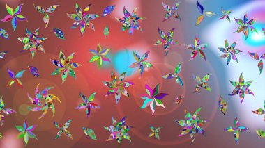 Kahverengi renkli güzel bir tekstil. Raster illüstrasyonu. Suluboya çiçekli çiçek deseni.