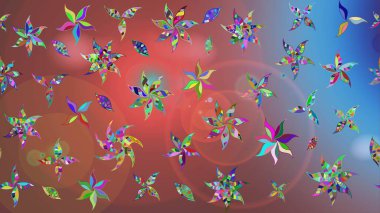 Kahverengi renkte çiçekli çiçek deseni. Suluboya tarzında kahverengi renkte çiçekler.