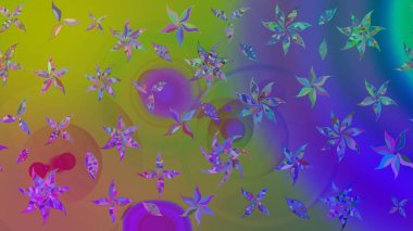 Modern çiçek arkaplanı. Halk tarzı. Moda baskıları için zarif bir şablon. Parlak renkli çiçekleri ve yeşil yaprakları olan harika bir çiçek deseni..