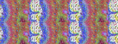 Küçük çiçekli yay deseni çiz. Suluboya tarzında mavi, nötr ve yeşil renklerde. Raster illüstrasyonu.