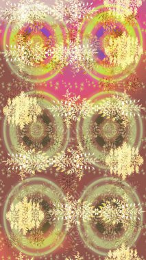 El çizimi, soyut ve süslü elementler. Suluboya resim taklit Raster çizimi. Klasik çiçekler. Yaz çiçekleri teması. Bej, nötr ve kahverengi renkler.