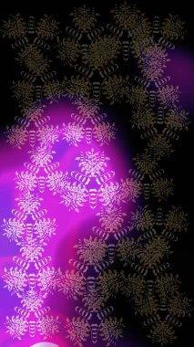 Kar Tanesi Raster illüstrasyonu. Kış kar tanesi. Siyah, mor ve mor renklerde izole edilmiş. Kar Tanesi Simgesi.