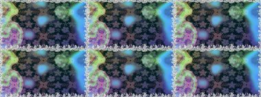 Raster illüstrasyonu. Yumuşak, mavi renkte yaz çiçekleri. Raster çiçek desenli ve çiçekli..