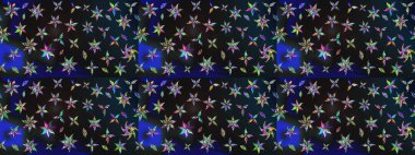 Çiçek desenli çizim. Raster illüstrasyonu. Asya tekstil tarzında. Gri renkli çiçekler. Raster illüstrasyonu.