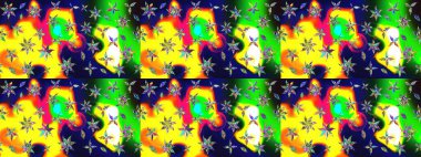 Raster düz çiçek çizim deseni. Sarı renkli çiçekler. Tasarım hediye paketi, tebrik kartları, posterler ve afiş tasarımı.