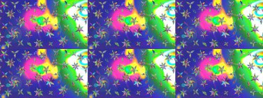 Çiçek desenli eskiz. Mavi renkli çiçekler. Tişört baskısı için çiçek boyama rasteriName.