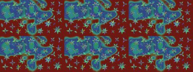 Tatil havası. Bahar mevsimi. Raster güzel bir çiçek deseni çizmiş. Nazik romantik baskı.