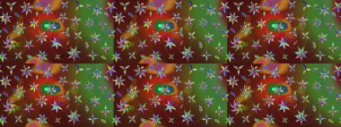 Kahverengi renkli çiçekler. Raster düz çiçek çizim deseni. Tasarım hediye paketi, tebrik kartları, posterler ve afiş tasarımı.