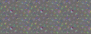 Raster - stok. Gri çiçekli eskiz deseni, suluboya çiçek deseni, sevimli çiçek, duvar kağıdı, kart veya kumaş için fayanslı.