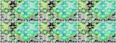 Çiçekli karalama şeklinde Raster çiçek deseni. Raster illüstrasyonu. Yumuşak, yaz çiçekleri yeşil ve nötr renklerde.