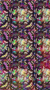 Renkli unsurlarla hareketli arka plan görüntüleri. Çiçekler. Eski model. Bayrak tarzı. Video kaydı. Şablon. Döngü. Kusursuz..