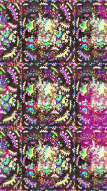 Renkli unsurlarla hareketli arka plan görüntüleri. Çiçekler. Eski model. Bayrak tarzı. Video kaydı. Şablon. Döngü. Kusursuz..