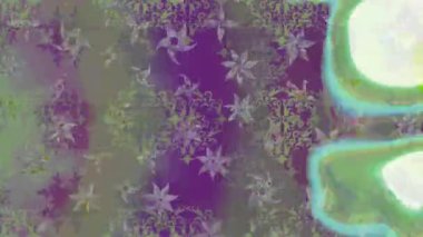 Renkli unsurlarla hareketli arka plan görüntüleri. Çiçekler. Eski model. Bayrak tarzı. Video kaydı. Şablon. Döngü. Kusursuz..