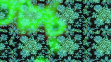 Renkli unsurlarla hareketli arka plan görüntüleri. Çiçekler. Eski model. Bayrak tarzı. Video kaydı. Şablon. Döngü. Kusursuz..