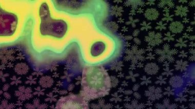 Renkli unsurlarla hareketli arka plan görüntüleri. Çiçekler. Eski model. Bayrak tarzı. Video kaydı. Şablon. Döngü. Kusursuz..