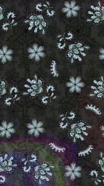 Renkli unsurlarla hareketli arka plan görüntüleri. Çiçekler. Eski model. Bayrak tarzı. Video kaydı. Şablon. Döngü. Kusursuz..