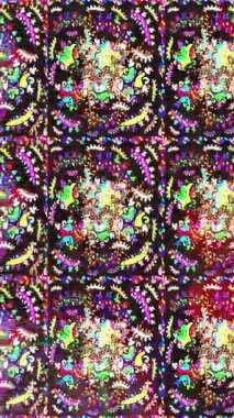 Renkli unsurlarla hareketli arka plan görüntüleri. Çiçekler. Eski model. Bayrak tarzı. Video kaydı. Şablon. Döngü. Kusursuz..