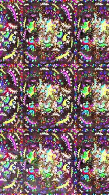 Renkli unsurlarla hareketli arka plan görüntüleri. Çiçekler. Eski model. Bayrak tarzı. Video kaydı. Şablon. Döngü. Kusursuz..