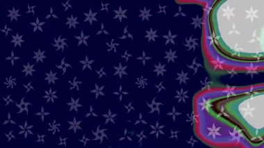 Renkli unsurlarla hareketli arka plan görüntüleri. Çiçekler. Eski model. Bayrak tarzı. Video kaydı. Şablon. Döngü. Kusursuz..