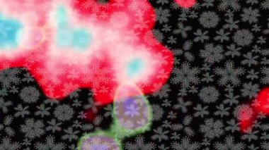 Renkli unsurlarla hareketli arka plan görüntüleri. Çiçekler. Eski model. Bayrak tarzı. Video kaydı. Şablon. Döngü. Kusursuz..