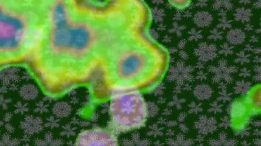 Renkli unsurlarla hareketli arka plan görüntüleri. Çiçekler. Eski model. Bayrak tarzı. Video kaydı. Şablon. Döngü. Kusursuz..