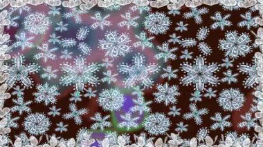 Renkli unsurlarla hareketli arka plan görüntüleri. Çiçekler. Eski model. Bayrak tarzı. Video kaydı. Şablon. Döngü. Kusursuz..