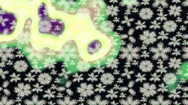 Renkli unsurlarla hareketli arka plan görüntüleri. Çiçekler. Eski model. Bayrak tarzı. Video kaydı. Şablon. Döngü. Kusursuz..