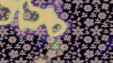 Renkli unsurlarla hareketli arka plan görüntüleri. Çiçekler. Eski model. Bayrak tarzı. Video kaydı. Şablon. Döngü. Kusursuz..