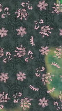 Renkli unsurlarla hareketli arka plan görüntüleri. Çiçekler. Eski model. Bayrak tarzı. Video kaydı. Şablon. Döngü. Kusursuz..