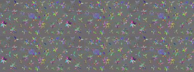 Raster deseni. Çiçekli çiçek deseni, suluboya. Süslü kumaş deseni.