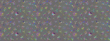 Gri renkli çiçek desenli çizimler, el yapımı papatyalar, papatyalar. Tekrar eden çiçek arkaplanı, zarif gri çiçek duvar kağıdı.