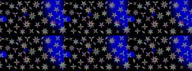 Düz Çiçek Elementleri Tasarımı. Raster illüstrasyonundaki çiçek desenli çizim. Renkli Bahar Teması eskiz kalıbı. Süslü kumaş deseni.