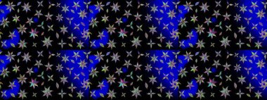 Nazik romantik baskı. Bahar mevsimi. Siyah renkli çiçekler. Tatil havası. Raster güzel bir çiçek deseni çiziyor..