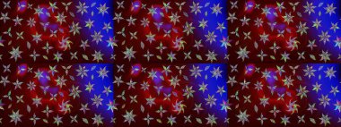 Raster illüstrasyonu. Bahar çiçekleriyle güzel bir çiçek deseni çizmişsin. Güzel kumaş deseni.